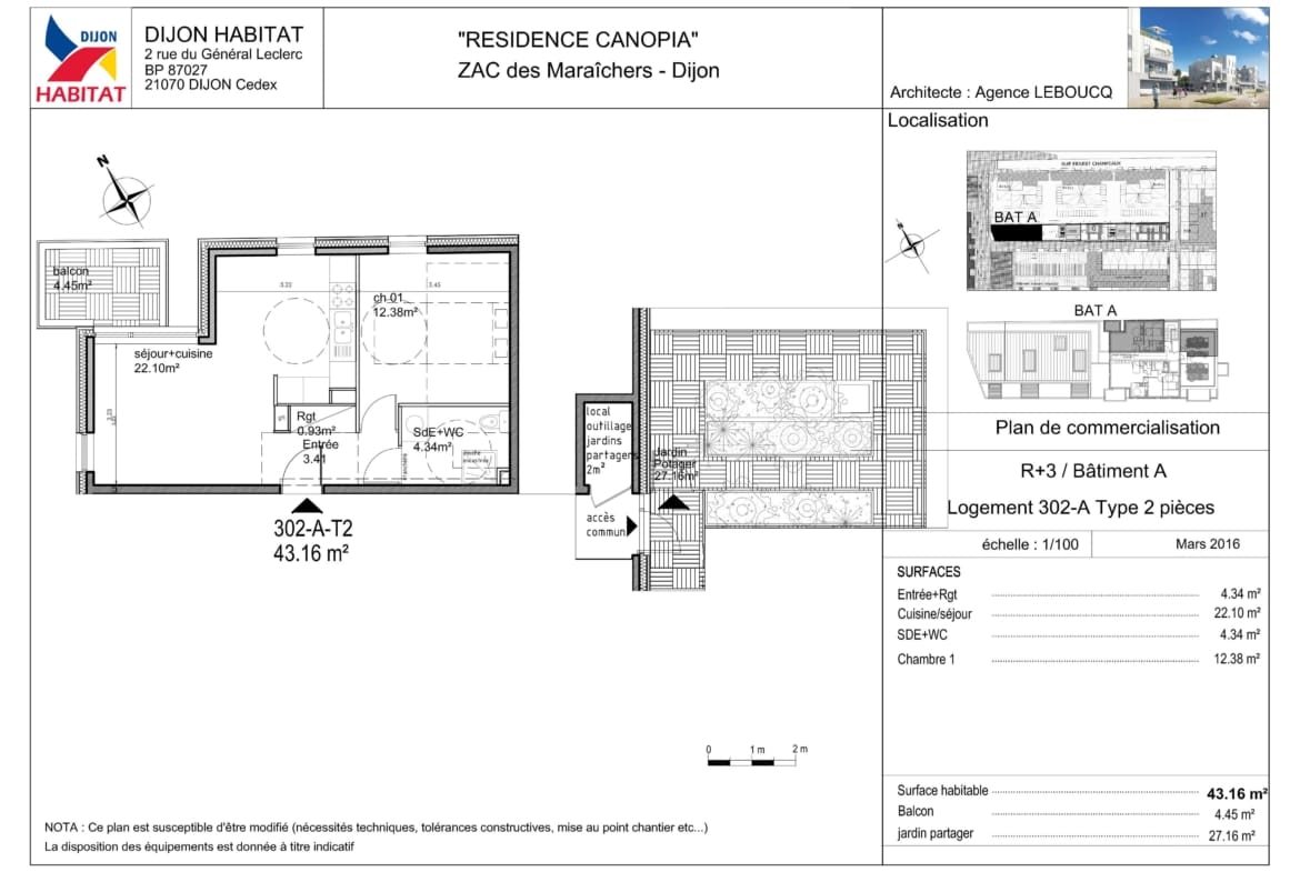 Plan T2 • Rés. Canopia