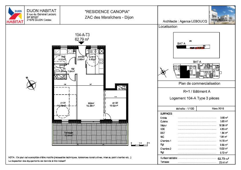 Plan T3 • Rés. Canopia