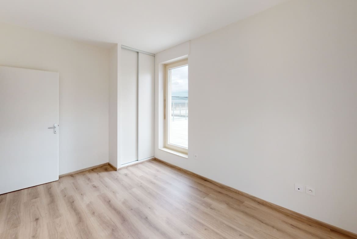 Photo chambre 1 avec terrasse T3 • Rés. Canopia