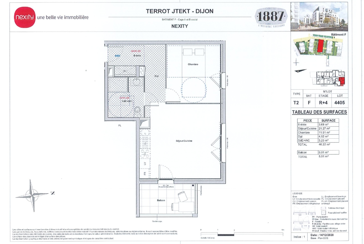 Plan 2d T2 . 36 BOULEVARD VOLTAIRE
