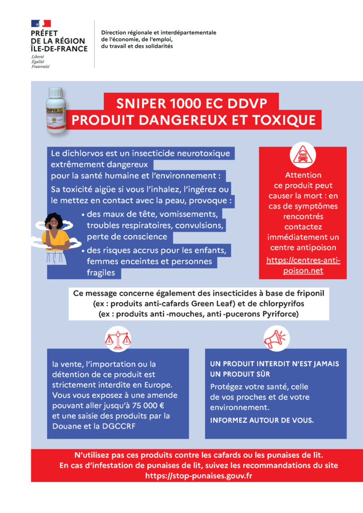 Flyer prévention sanitaire insecticide SNIPER
